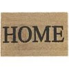 Relaxdays Paillasson En Fibres De Coco, Inscription HOME, Antidérapant, 60 X 40 Cm, Intérieur Et Extérieur, Nature/noir