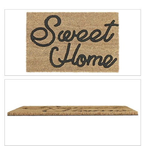 Relaxdays Paillasson En Fibres De Coco, Inscription, Antidérapant, 60 X 40 cm, Pour Intérieur Et Extérieur, Nature/noir 2 Relaxdays Paillasson En Fibres De Coco, Inscription, Antidérapant, 60 X 40 cm, Pour Intérieur Et Extérieur, Nature/noir – Image 2
