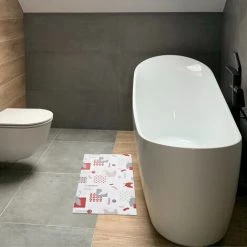 LUANCE Tapis Imprimé 45 X 60 Cm Vinyle - Poulette -Tapis et paillasson Soldes 60705101 4