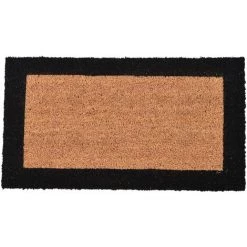 LUANCE Evideco Paillasson En Fibres De Bord Noir 61 X 33 Cm