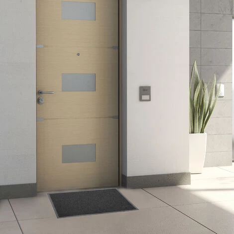 LUANCE Paillasson 45 X 75 Cm PVC - Gris Foncé 3 LUANCE Paillasson 45 X 75 Cm PVC - Gris Foncé – Image 3