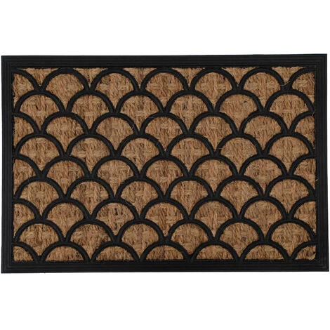 LUANCE Paillasson Sally 40 X 60 Cm Coco Tressé/Caoutchouc – Vagues 1 LUANCE Paillasson Sally 40 X 60 Cm Coco Tressé/Caoutchouc – Vagues