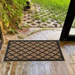 LUANCE Paillasson Sally 40 X 60 Cm Coco Tressé/Caoutchouc – Vagues 5 LUANCE Paillasson Sally 40 X 60 Cm Coco Tressé/Caoutchouc – Vagues -Tapis et paillasson Soldes 60705408 3