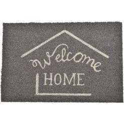 LUANCE Evideco Paillasson Imprimé En Fibres De Coco Gris 61 X 40,6 Cm