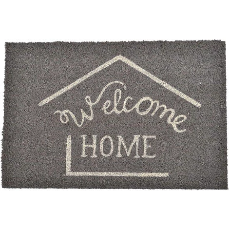 LUANCE Evideco Paillasson Imprimé En Fibres De Coco Gris 61 X 40,6 Cm 1 LUANCE Evideco Paillasson Imprimé En Fibres De Coco Gris 61 X 40,6 Cm