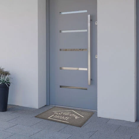 LUANCE Evideco Paillasson Imprimé En Fibres De Coco Gris 61 X 40,6 Cm 3 LUANCE Evideco Paillasson Imprimé En Fibres De Coco Gris 61 X 40,6 Cm – Image 3