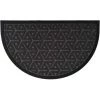 LUANCE Paillasson Extérieur Wilson Rond Demi-lune Gris Foncé