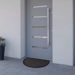 LUANCE Paillasson Extérieur Wilson Rond Demi-lune Gris Foncé 5 LUANCE Paillasson Extérieur Wilson Rond Demi-lune Gris Foncé -Tapis et paillasson Soldes 60705429 3