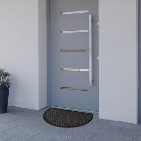 LUANCE Paillasson Extérieur Wilson Rond Demi-lune Gris Foncé 3 LUANCE Paillasson Extérieur Wilson Rond Demi-lune Gris Foncé – Image 3