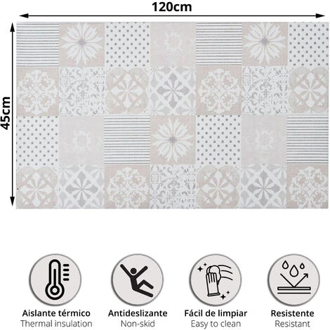 LUANCE Tapis Imprimé 45 X 75 Cm Vinyle - Heritage 2 LUANCE Tapis Imprimé 45 X 75 Cm Vinyle - Heritage – Image 2