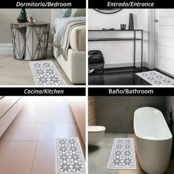 LUANCE Tapis Imprimé 45 X 60 Cm Vinyle - Honore -Tapis et paillasson Soldes 60705670 3