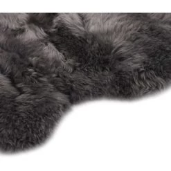 NOVA Tapis En Cuir Montone 60x90 Cm Design Moderne Diverses Couleurs Couleur : Gris Clair -Tapis et paillasson Soldes 60807002 3