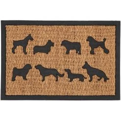 BEST FOR BOOTS Paillasson Coco Et Caoutchouc 60 X 40 Cm Chiens Marron - Marron