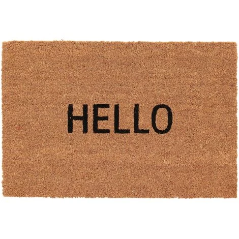 BEST FOR BOOTS Paillasson En Fibres De Coco Avec Inscription 60 X 40 Cm Inscription Hello Marron - Marron 1 BEST FOR BOOTS Paillasson En Fibres De Coco Avec Inscription 60 X 40 Cm Inscription Hello Marron - Marron