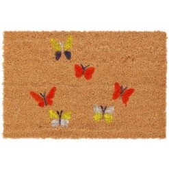 KIDS IN THE GARDEN Paillasson En Fibres De Coco à Personnaliser DIY Papillons Marron - Marron -Tapis et paillasson Soldes 60865468 4