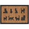 BEST FOR BOOTS Paillasson Coco Et Caoutchouc 60 X 40 Cm Chats Marron - Marron