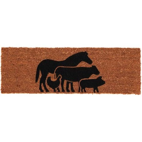 BEST FOR BOOTS Paillasson En Fibres De Coco Animaux De La Ferme 75 X 25 Cm Marron - Marron 1 BEST FOR BOOTS Paillasson En Fibres De Coco Animaux De La Ferme 75 X 25 Cm Marron - Marron