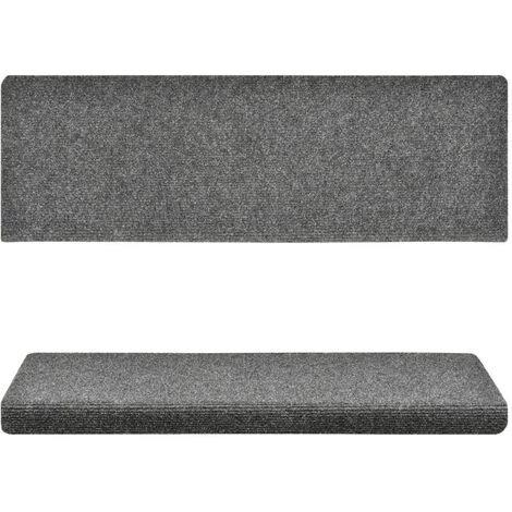 FIMEI Tapis De Marches D'escalier 5 Pcs Gris 65x25 Cm Aiguilleté 4 FIMEI Tapis De Marches D'escalier 5 Pcs Gris 65x25 Cm Aiguilleté – Image 4