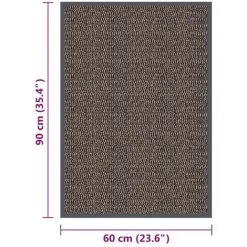 FIMEI Paillasson Touffeté 60x90 Cm Marron Foncé -Tapis et paillasson Soldes 60967179 5