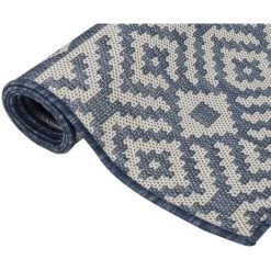 FIMEI Tapis à Tissage Plat D'extérieur 120x170 Cm Rayures Bleues 7 FIMEI Tapis à Tissage Plat D'extérieur 120x170 Cm Rayures Bleues -Tapis et paillasson Soldes 60967526 3