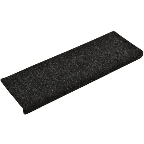 FIMEI Tapis De Marches D'escalier 5 Pcs Noir 65x25 Cm Aiguilleté 3 FIMEI Tapis De Marches D'escalier 5 Pcs Noir 65x25 Cm Aiguilleté – Image 3