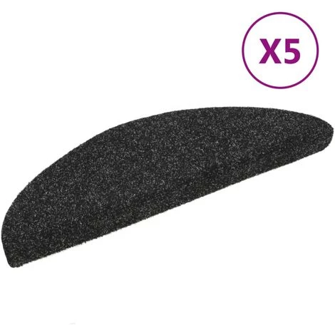 FIMEI Tapis Autoadhésifs De Marches 5 Pcs Noir 56x17x3 Cm Aiguilleté 2 FIMEI Tapis Autoadhésifs De Marches 5 Pcs Noir 56x17x3 Cm Aiguilleté – Image 2