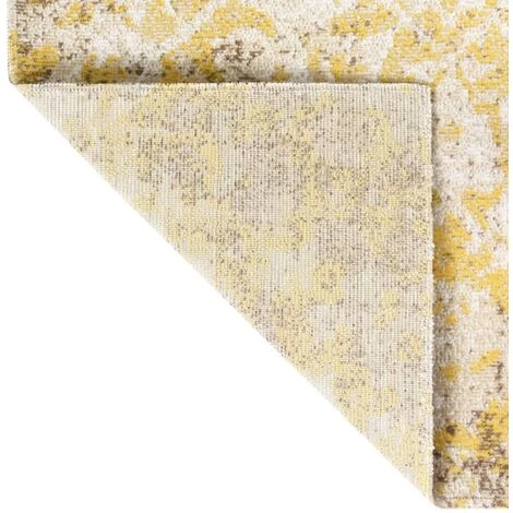 FIMEI Tapis à Tissage Plat D'extérieur 100x200 Cm Jaune 3 FIMEI Tapis à Tissage Plat D'extérieur 100x200 Cm Jaune – Image 3