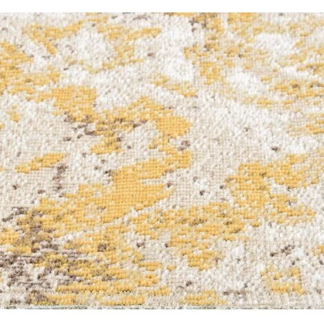 FIMEI Tapis à Tissage Plat D'extérieur 100x200 Cm Jaune 4 FIMEI Tapis à Tissage Plat D'extérieur 100x200 Cm Jaune – Image 4