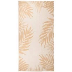 FIMEI Tapis à Tissage Plat D'extérieur 100x200 Cm Motif De Feuille