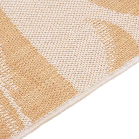 FIMEI Tapis à Tissage Plat D'extérieur 100x200 Cm Motif De Feuille 4 FIMEI Tapis à Tissage Plat D'extérieur 100x200 Cm Motif De Feuille – Image 4