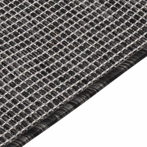 FIMEI Tapis à Tissage Plat D'extérieur 80x150 Cm Gris 4 FIMEI Tapis à Tissage Plat D'extérieur 80x150 Cm Gris – Image 4