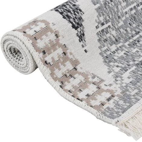 FIMEI Tapis Noir Et Gris 80x150 Cm Coton 5 FIMEI Tapis Noir Et Gris 80x150 Cm Coton – Image 5