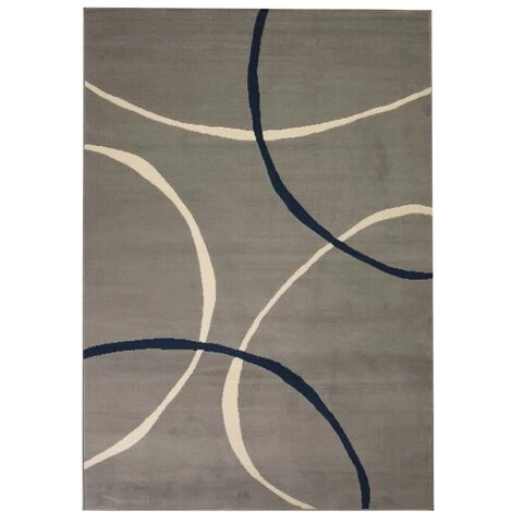 FIMEI Tapis Moderne Design De Cercles 80 X 150 Cm Gris 1 FIMEI Tapis Moderne Design De Cercles 80 X 150 Cm Gris