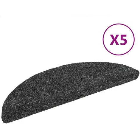 FIMEI Tapis Autoadhésifs De Marches 5 Pcs Gris Foncé 56x17x3 Cm 2 FIMEI Tapis Autoadhésifs De Marches 5 Pcs Gris Foncé 56x17x3 Cm – Image 2