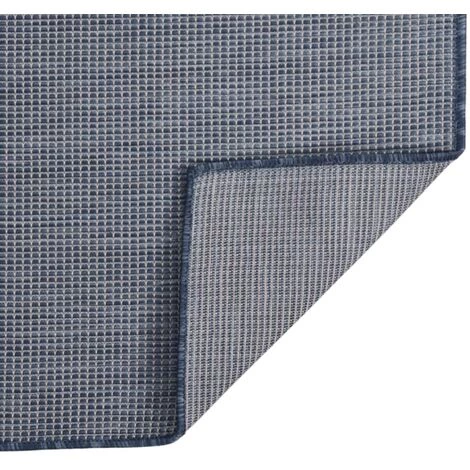 FIMEI Tapis à Tissage Plat D'extérieur 100x200 Cm Bleu 2 FIMEI Tapis à Tissage Plat D'extérieur 100x200 Cm Bleu – Image 2