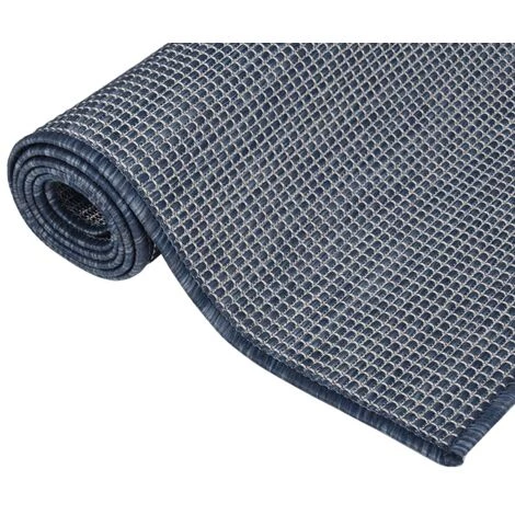 FIMEI Tapis à Tissage Plat D'extérieur 100x200 Cm Bleu 3 FIMEI Tapis à Tissage Plat D'extérieur 100x200 Cm Bleu – Image 3