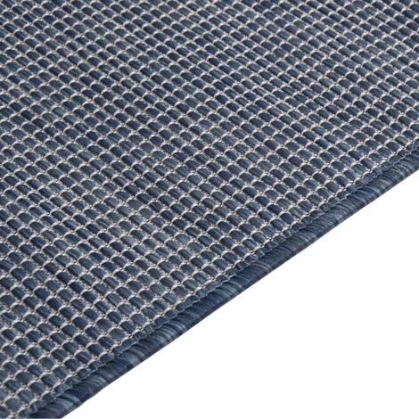 FIMEI Tapis à Tissage Plat D'extérieur 100x200 Cm Bleu 4 FIMEI Tapis à Tissage Plat D'extérieur 100x200 Cm Bleu – Image 4