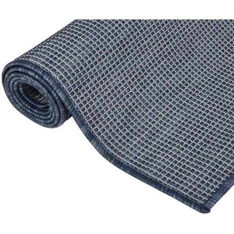 FIMEI Tapis à Tissage Plat D'extérieur 80x150 Cm Bleu 3 FIMEI Tapis à Tissage Plat D'extérieur 80x150 Cm Bleu – Image 3