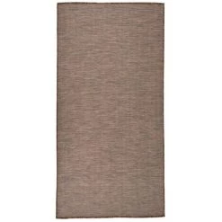 FIMEI Tapis à Tissage Plat D'extérieur 100x200 Cm Marron