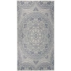 FIMEI Tapis à Tissage Plat D'extérieur 80x150 Cm Motif Bleu