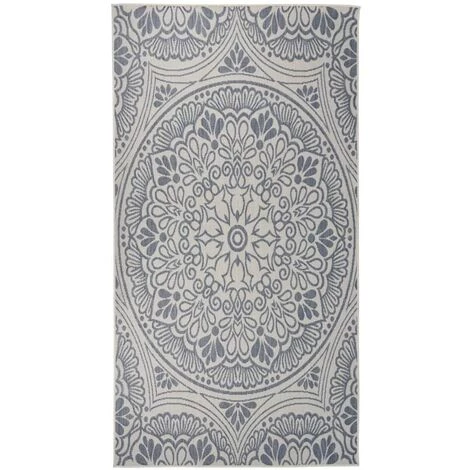 FIMEI Tapis à Tissage Plat D'extérieur 80x150 Cm Motif Bleu 1 FIMEI Tapis à Tissage Plat D'extérieur 80x150 Cm Motif Bleu