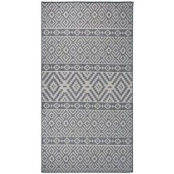 FIMEI Tapis à Tissage Plat D'extérieur 80x150 Cm Rayures Bleues