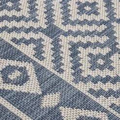 FIMEI Tapis à Tissage Plat D'extérieur 80x150 Cm Rayures Bleues 9 FIMEI Tapis à Tissage Plat D'extérieur 80x150 Cm Rayures Bleues -Tapis et paillasson Soldes 60974725 5
