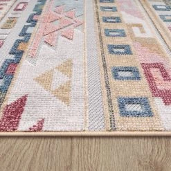 Paco Home Tapis Exterieur Terrasse Salon Scandinave Ethnique Geometrique Abstrait 3D 60x100 Cm, Multicolore 3 -Tapis et paillasson Soldes 60976036 3