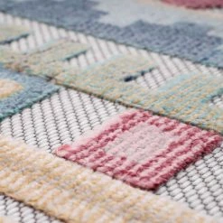 Paco Home Tapis Exterieur Terrasse Salon Scandinave Ethnique Geometrique Abstrait 3D 60x100 Cm, Multicolore 3 -Tapis et paillasson Soldes 60976036 4