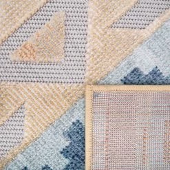 Paco Home Tapis Exterieur Terrasse Salon Scandinave Ethnique Geometrique Abstrait 3D 60x100 Cm, Multicolore 3 -Tapis et paillasson Soldes 60976036 5