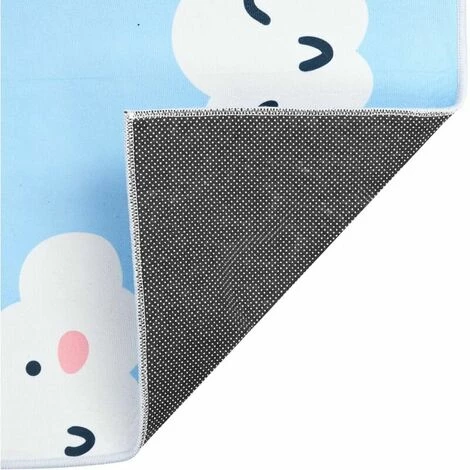 DENUOTOP Tapis Tapis Imprime Multicolore 80x150 Cm Tissu 3 DENUOTOP Tapis Tapis Imprime Multicolore 80x150 Cm Tissu – Image 3