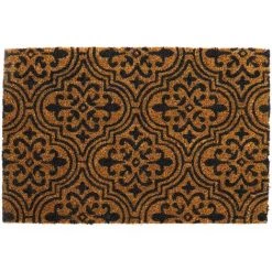 SIL Paillasson En Fibres De Coco Arabesques 60 X 40 Cm Marron - Marron