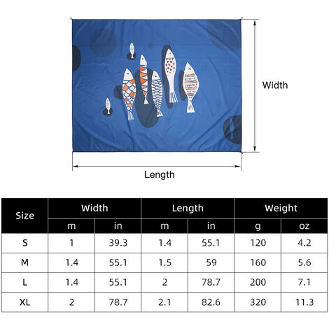 ASUPERMALL Tapis De Plage Léger Et Imperméable Pour Camping En Plein Air, Pique-nique, Voyage, Taille S - Taille S 2 ASUPERMALL Tapis De Plage Léger Et Imperméable Pour Camping En Plein Air, Pique-nique, Voyage, Taille S - Taille S – Image 2