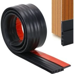 EINEMGELD Porte Bas Joint Strip - Autocollant Sous Porte Coupe-Bise Bise, Anti-Bruit, Anti-Bug En Noir